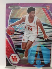 2021-22 Prizm Draft Picks Purple Wave Prizm Quentin Grimes #46 Rookie